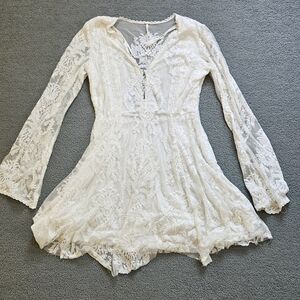 Free People White Lace Dress size 8